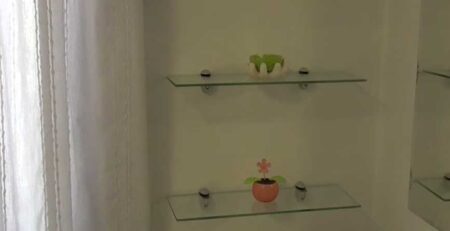 DIY - How to install simple and cheap glass shelves.