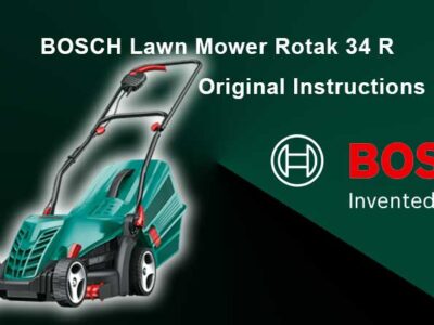 Download Free BOSCH Lawn Mower Rotak 34 R User Manual