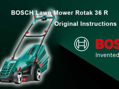 Download Free BOSCH Lawn Mower Rotak 36 R User Manual