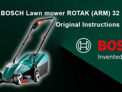 Download Free BOSCH Lawn Mower ARM 32 User Manual
