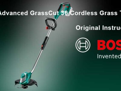 Download Free Bosch Advanced GrassCut 36 Cordless Grass Trimmer Manual