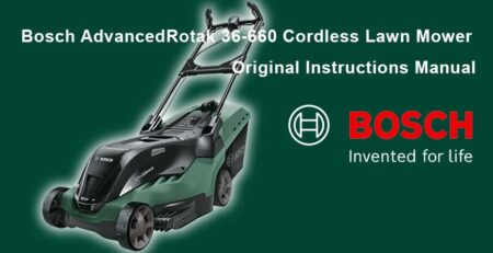 Download Free Bosch AdvancedRotak 36-660 Cordless Lawn Mower Manual