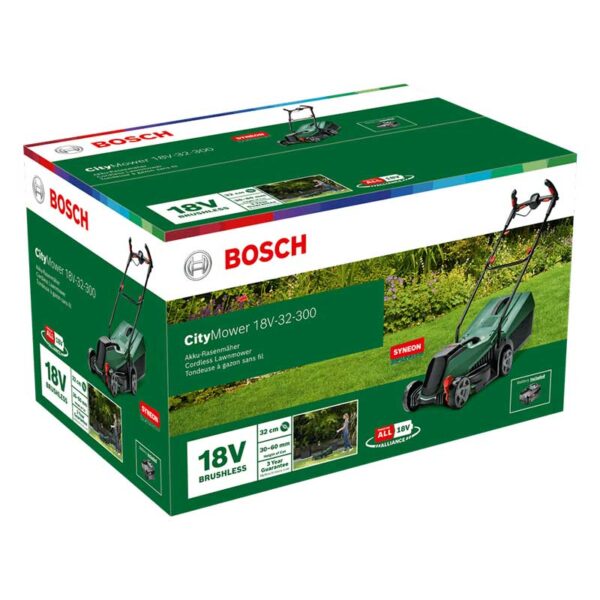 Bosch CityMower 18V-32-300 Cordless Lawn Mover With battery pack and charger
