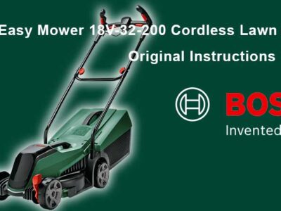 Download Free Bosch Easy Mower 18V-32-200 Cordless Lawn Mower Manual