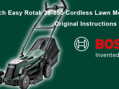 Download Free Bosch Easy Rotak 36-550 Cordless Lawn Mower Manual