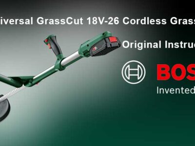 Download Free Bosch Universal GrassCut 18V-26 Cordless Grass Trimmer Manual