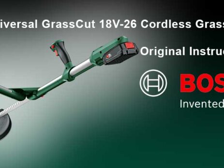 Download Free Bosch Universal GrassCut 18V-26 Cordless Grass Trimmer Manual