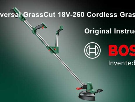 Download Free Bosch Universal GrassCut 18V-260 Cordless Grass Trimmer Manual