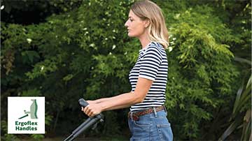 Healthy and comfortable mowing posture