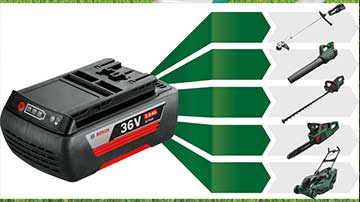 The battery for all Bosch 36V Home & Garden tools