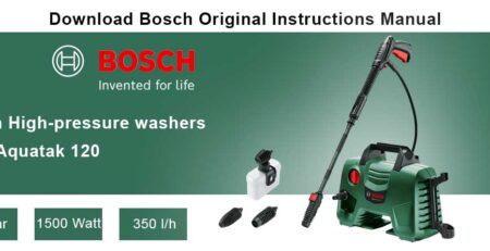 Download Free Bosch High-pressure washer Easy Aquatak 120 Manual