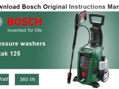 Download Free Bosch High-pressure washer UniversalAquatak 125 Manual