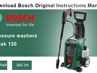 Download Free Bosch High-pressure washer UniversalAquatak 130 Manual